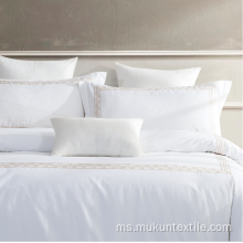 Set katil linen katil kapas putih set tempat tidur